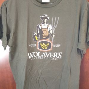 Wolavers fine organic beer graphic t-shirt